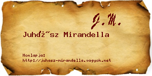 Juhász Mirandella névjegykártya