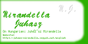 mirandella juhasz business card